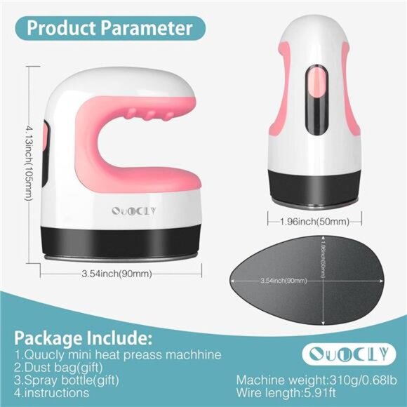 Mini Heat Press Machine, Mini Irons for Crafts,Portable Heat Press - Picture 6 of 7